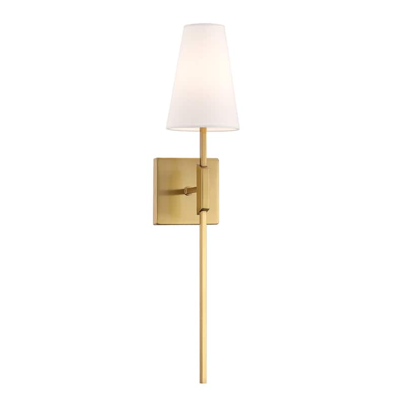 Bellevue SHWS94814 Meridian 24" Tall Bathroom Sconce with Linen Shade