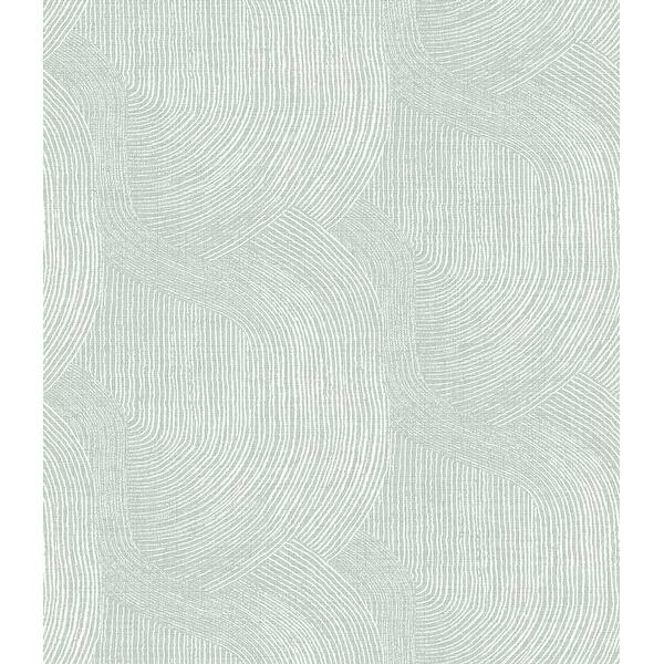 slide 2 of 7, A-Street Prints Folly Seafoam Zen Swirls Wallpaper