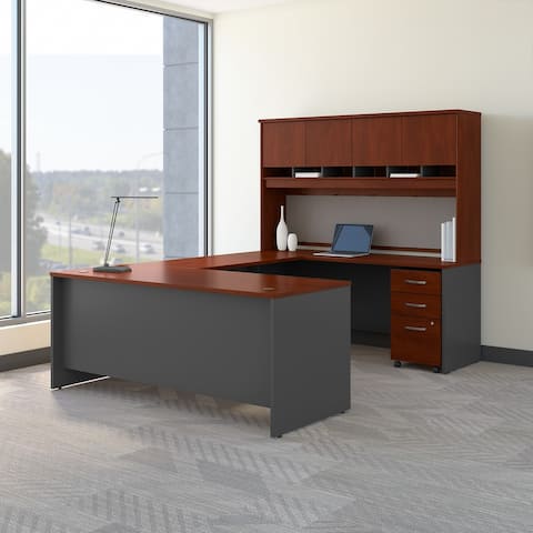 Series C 72W U Desk with Hutch and Storage by Bush Business Furniture