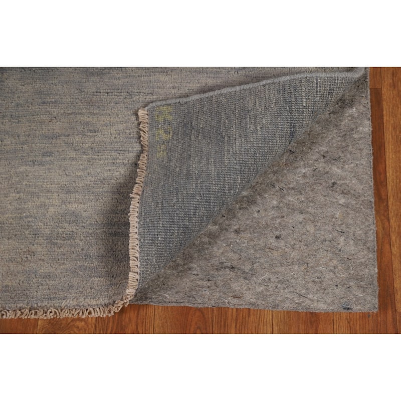 Hand Knotted Oriental 100% Wool Carpet Modern Modern Greys & Charcoal Gabbeh Area Rug - 5' 0'' X 3' 6''