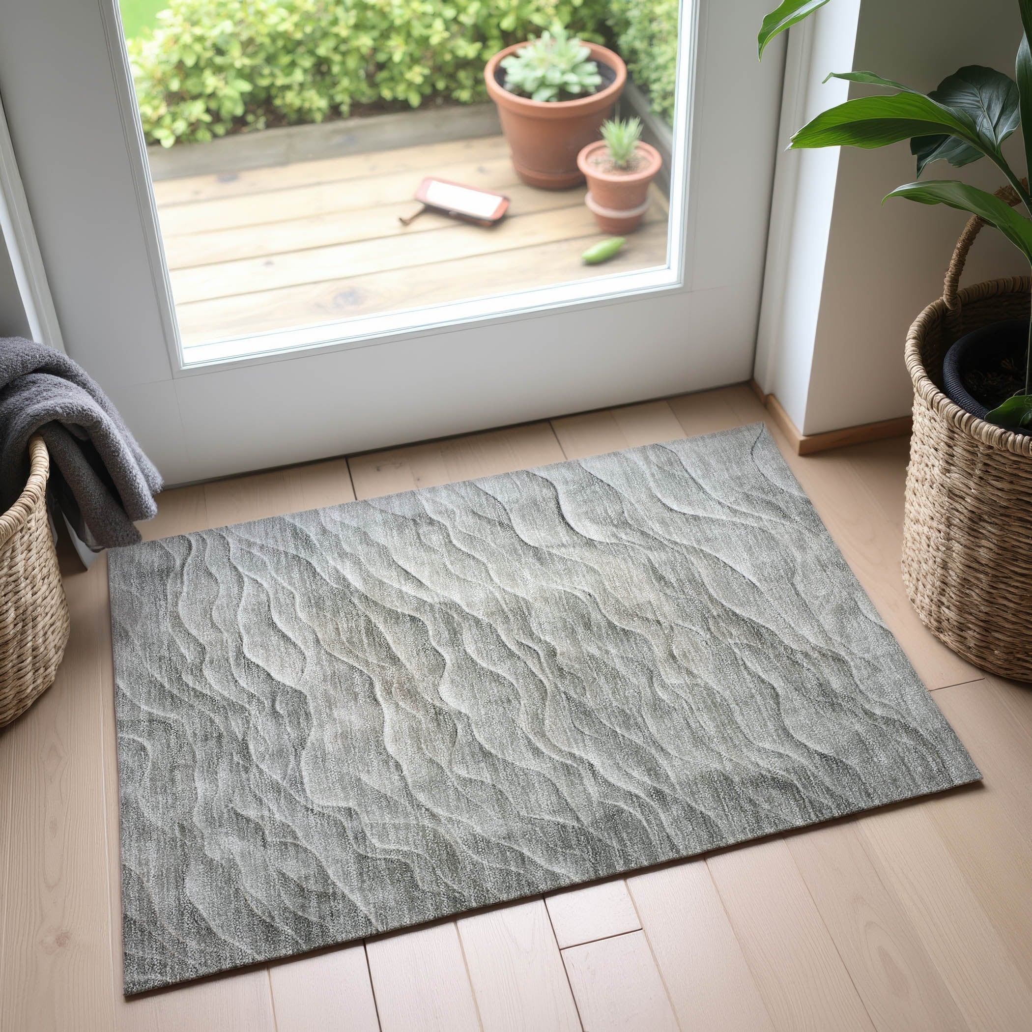 Premium Washable Super Soft Modern Waves Mayfield Rug