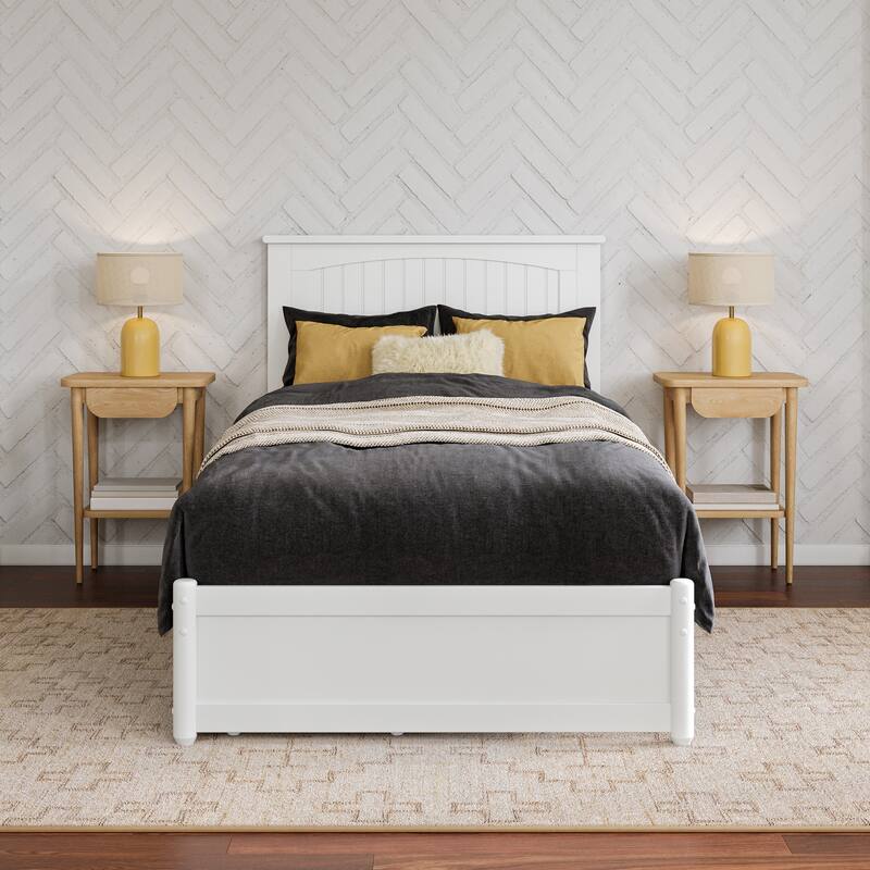 Malta Platform Bed with Panel Footboard and Storage Drawers