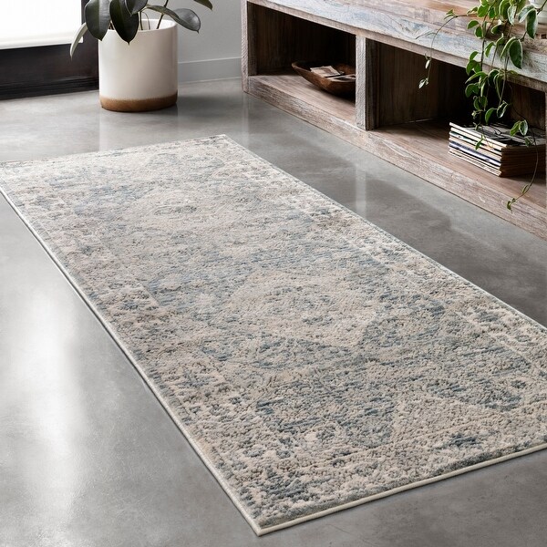 Alexander Home Josefina Diamond Floral Traditional Rug - On