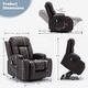 preview thumbnail 49 of 53, Oversized Power Lift Recliner Chair with Massage & Heat, PU Leather, USB Port, Cup Holders & Pockets
