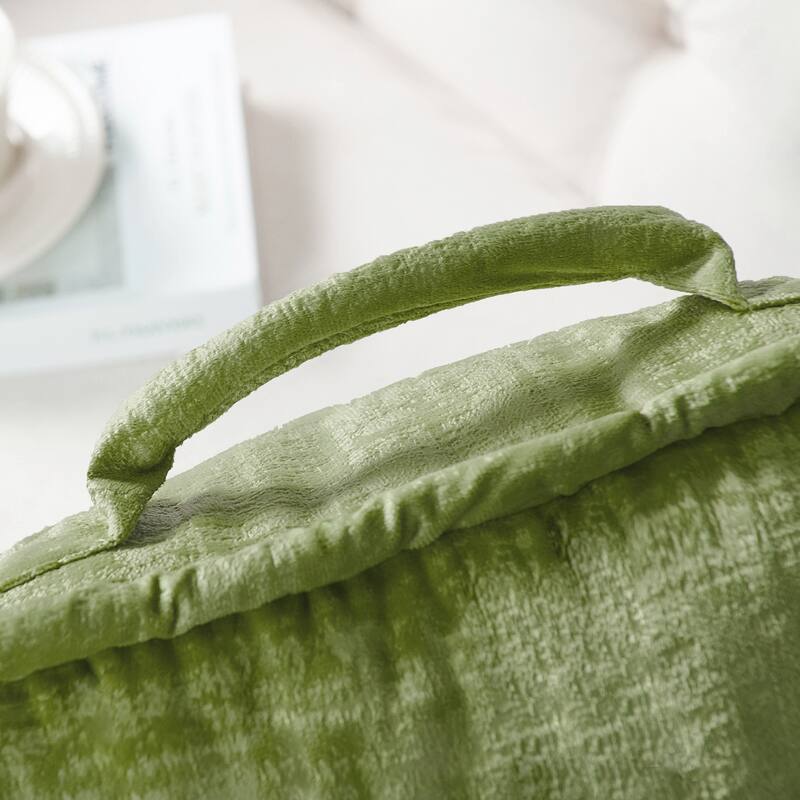 Textured Velvet Bedrest Reading Pillow Cover & Filling