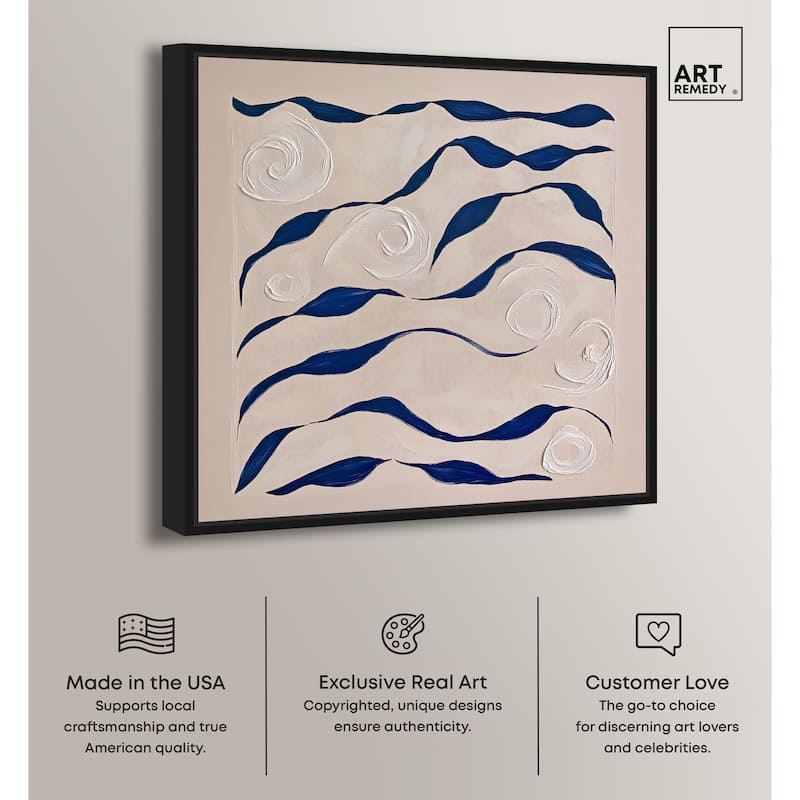 Acrylic Waves Canvas by Art Remedy