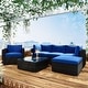 preview thumbnail 8 of 6, 6PCS Outdoor Patio Sectional All Weather PE Wicker Rattan Sofa Set