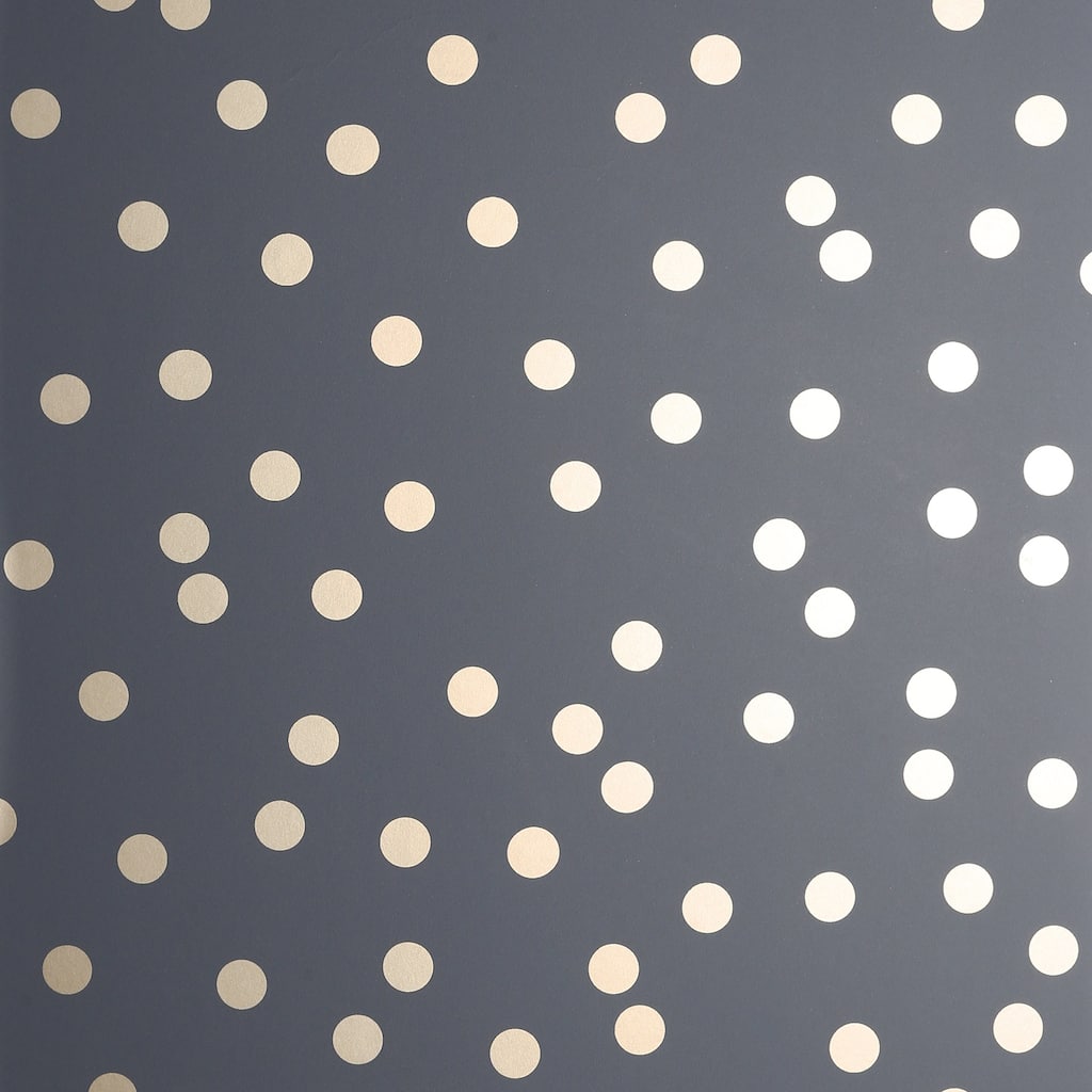 Arthouse Priscella Charcoal Polka Dot Wallpaper