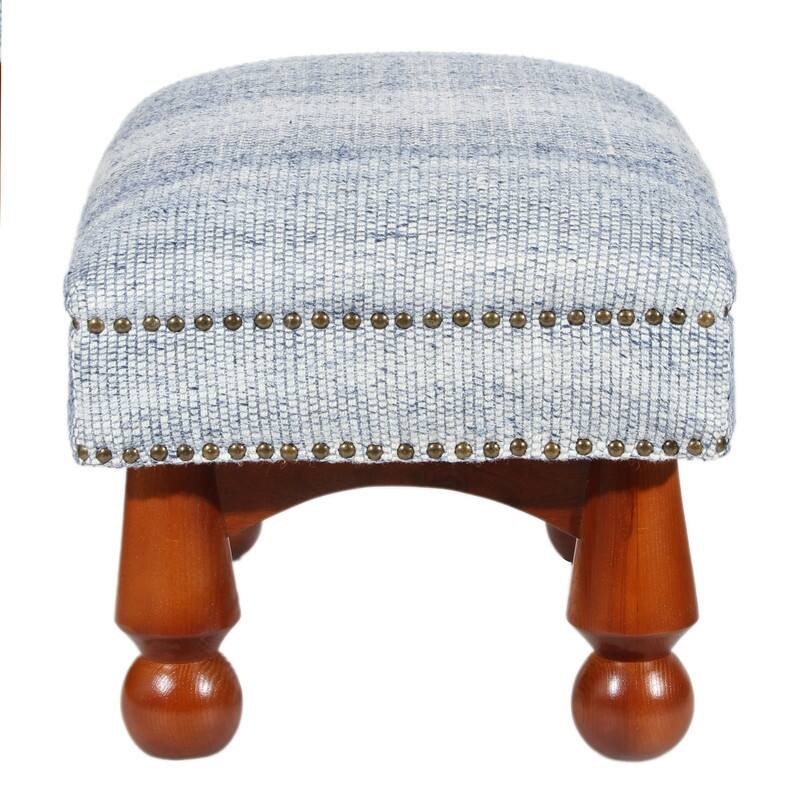 HERAT ORIENTAL Handmade Kilim Upholstered Stool