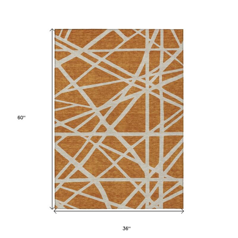 HomeRoots Geometric Transitional Rectangle Outdoor Rug