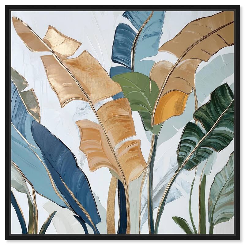 Paradise Fronds I Canvas by Art Remedy - 30" x 30" - Black