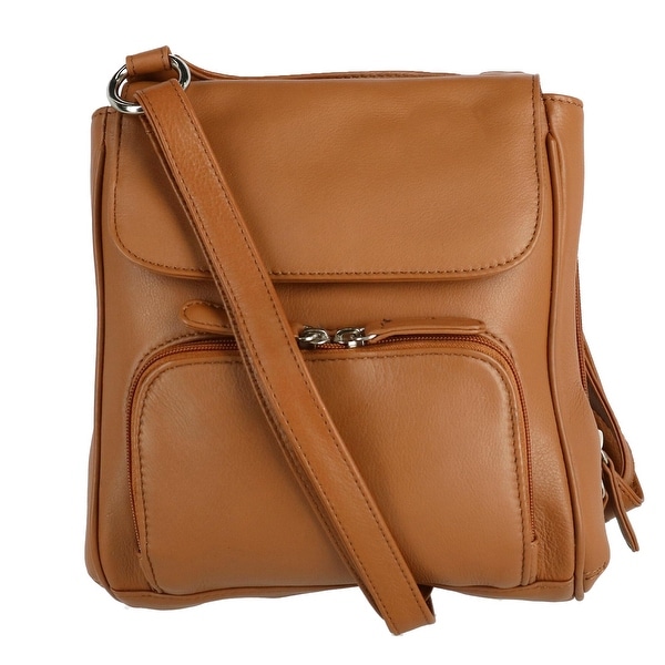 Shop Great American Leatherworks Women&#39;s Leather Crossbody Bag with Back Organizer - one size ...