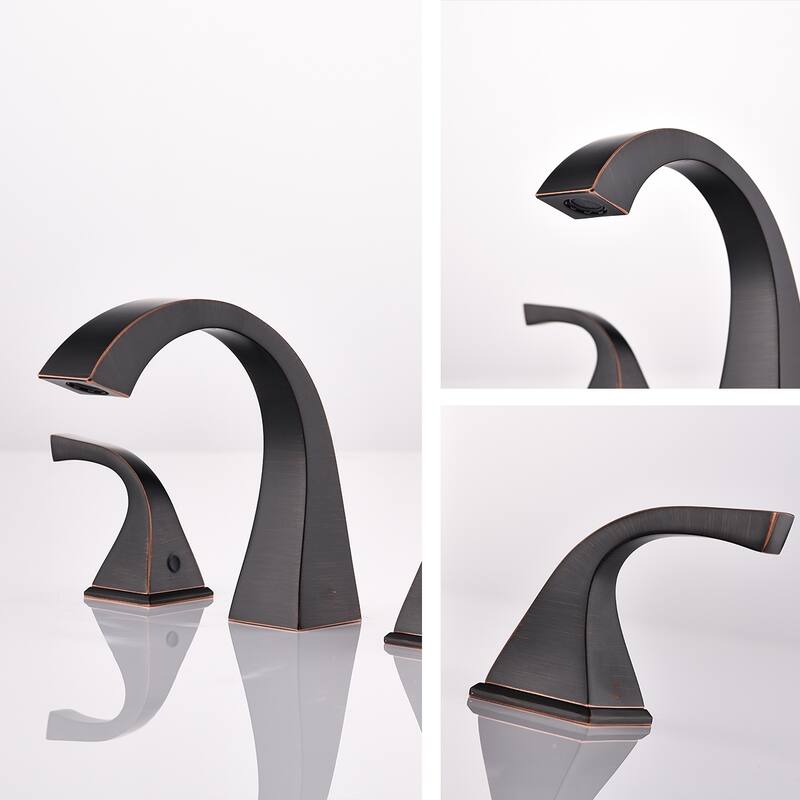 BATHLET Artistic Arc Widespread Bathroom Faucet With Drain