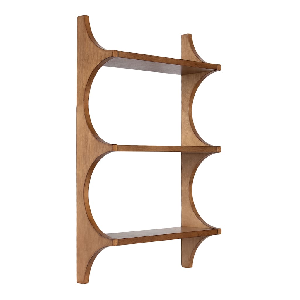 Kate and Laurel Scarlotte Wood Wall Shelf