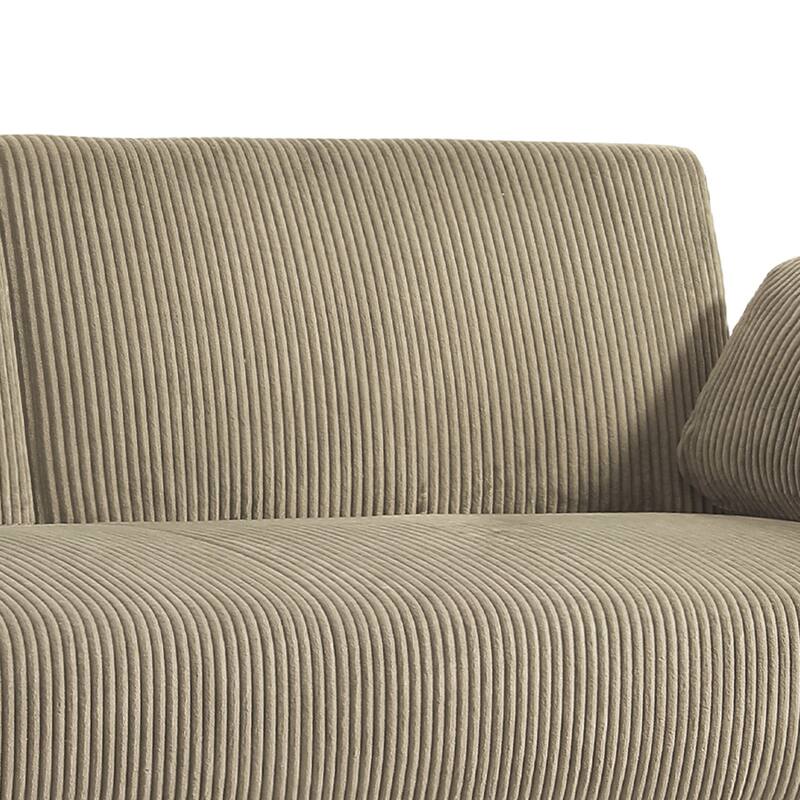 73.3" Wide Modern Corduroy Convertible Sleeper Sofa 3-position Loveseat