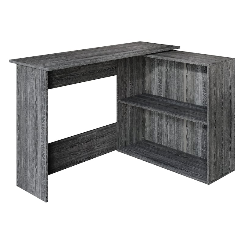 CraftPorch Contemporary L-Shape Writing Desk with Cabinet