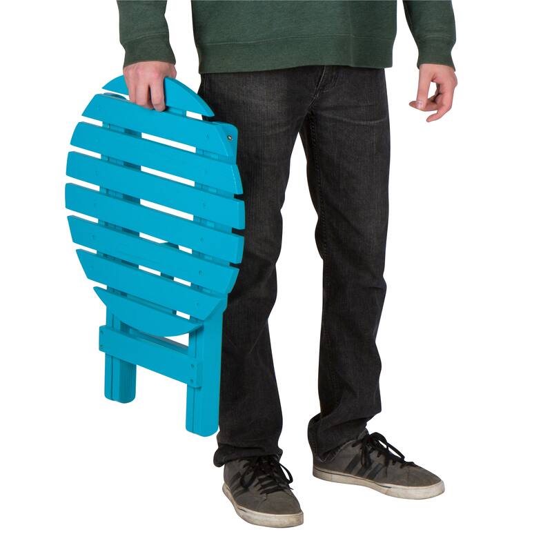 Porch & Den All Weathered Round Adjustable Folding Table