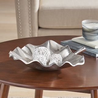 Calef Aluminum Decorative Leaf Plate by Christopher Knight Home