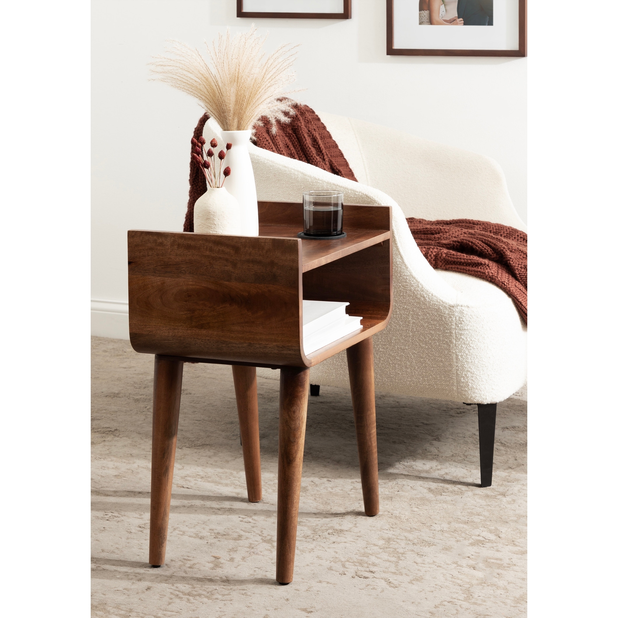 Kate and Laurel Quilby Wood Side Table - 18x14x27