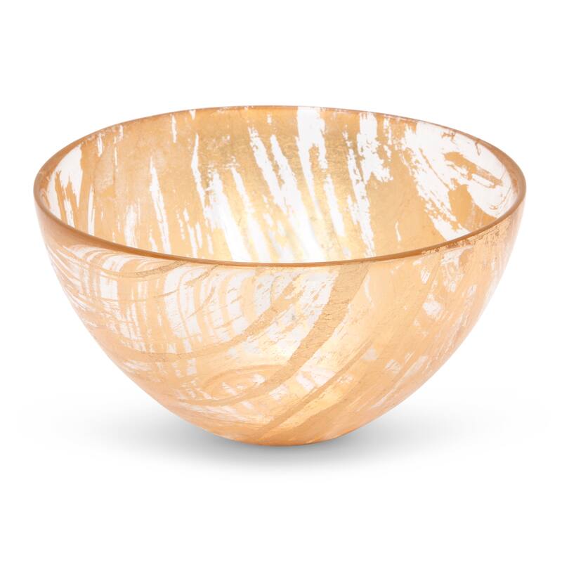 Alice Pazkus 6.25" Brushed Gold Dessert Bowl
