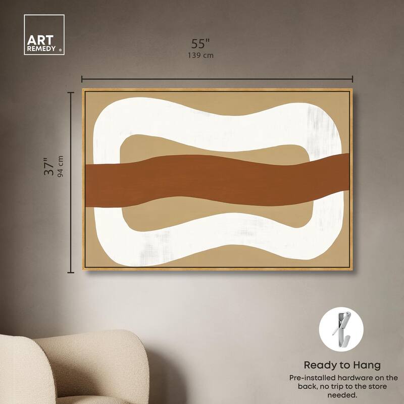 Minimal Wavy I Canvas by Art Remedy