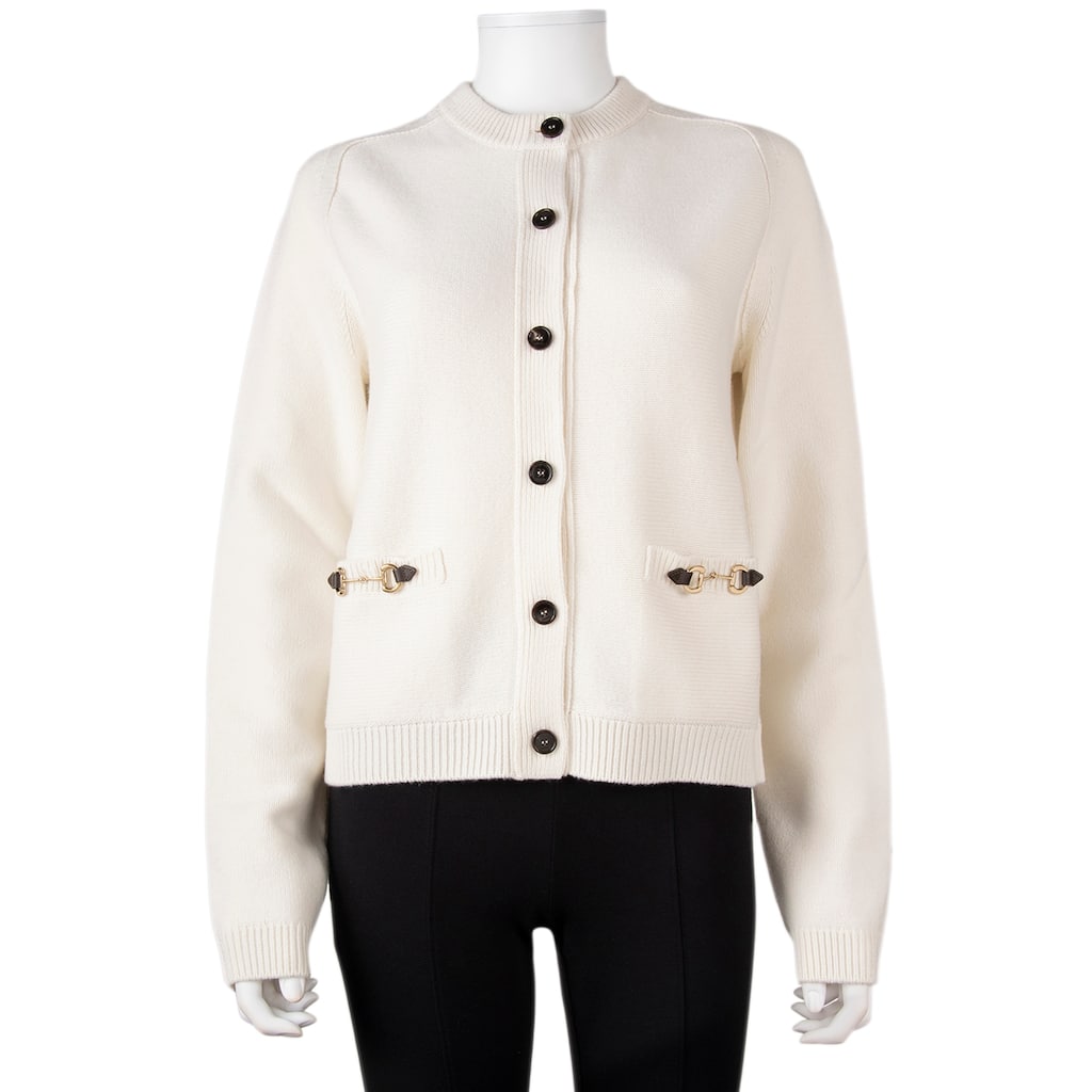 Gucci Wool Cashmere Cardigan with Horsebit