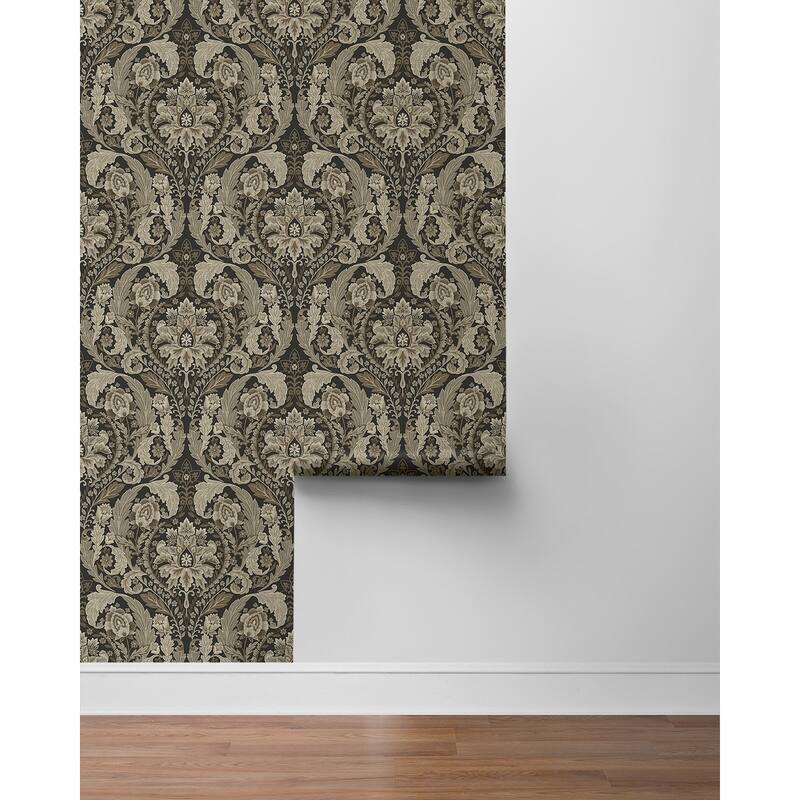 Harry & Grace Thornton Vintage Damask Peel and Stick Wallpaper