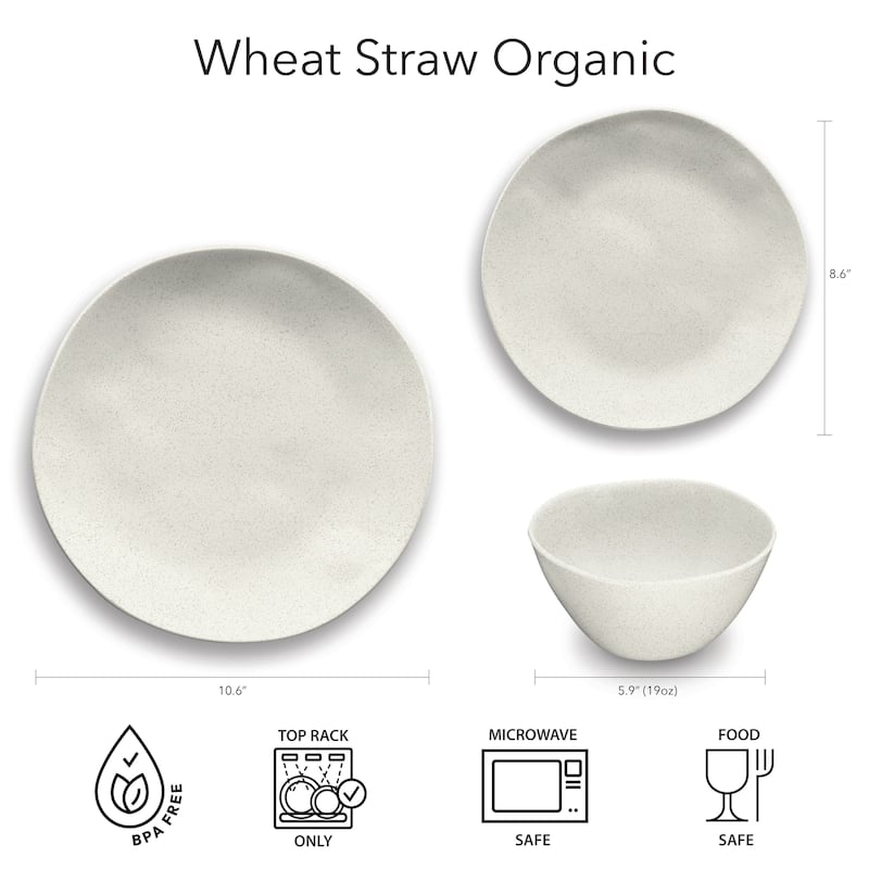 Abode Homewares Organic Wheat PP Bowl - 5.9" - Set of 6