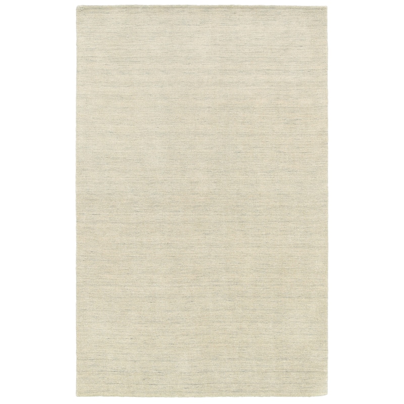 Style Haven Heathered Solid Hand-crafted Plush Wool Area Rug - 5' x 8' - Cream - Runner/Rectangle