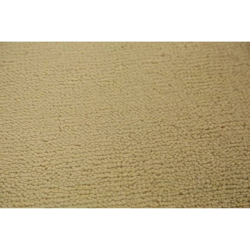 Hand Knotted Oriental 100% Wool Carpet Modern Solid Green Gabbeh Runner Rug - 8' 0'' X 2' 10''