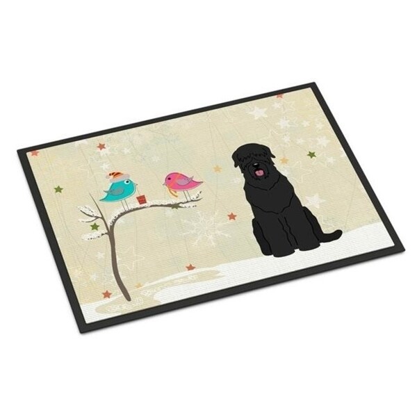 Carolines Treasures BB2498JMAT Christmas Presents Between Friends Black Russian Terrier Indoor or Outdoor Mat 24 x 0.25 x 36 in.