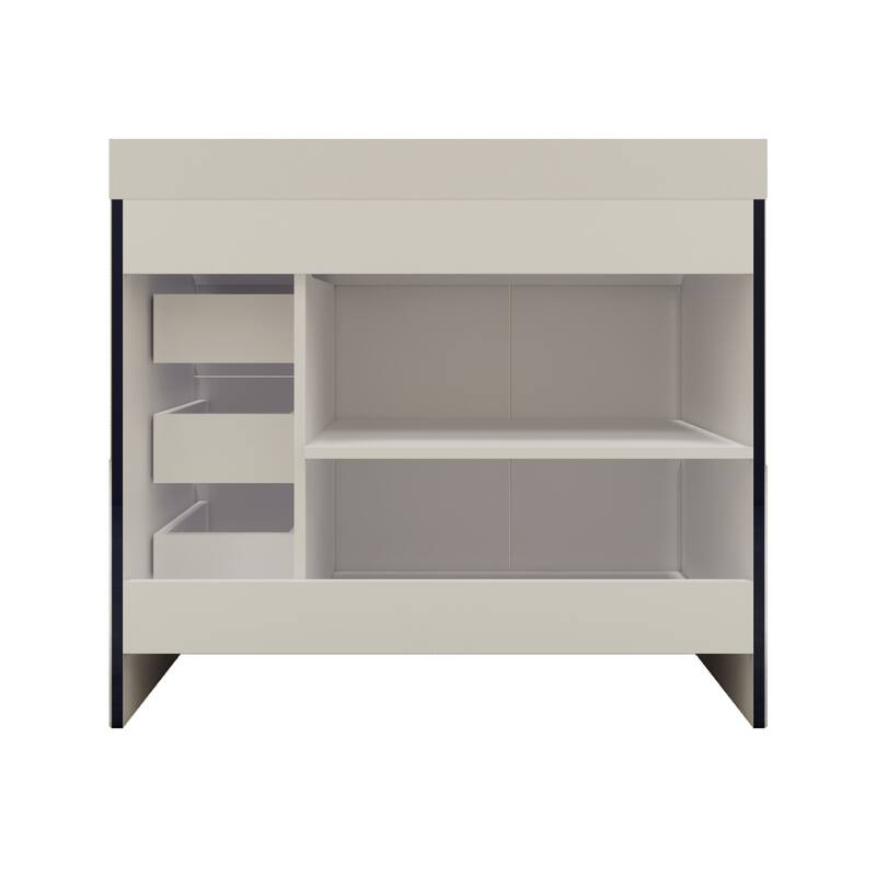 Eliza 42'' Freestanding Vanity (Right Drawers) with Single Sink