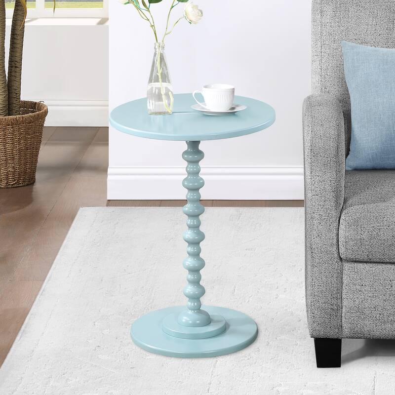 Convenience Concepts Palm Beach Round Spindle Table - Sea Foam