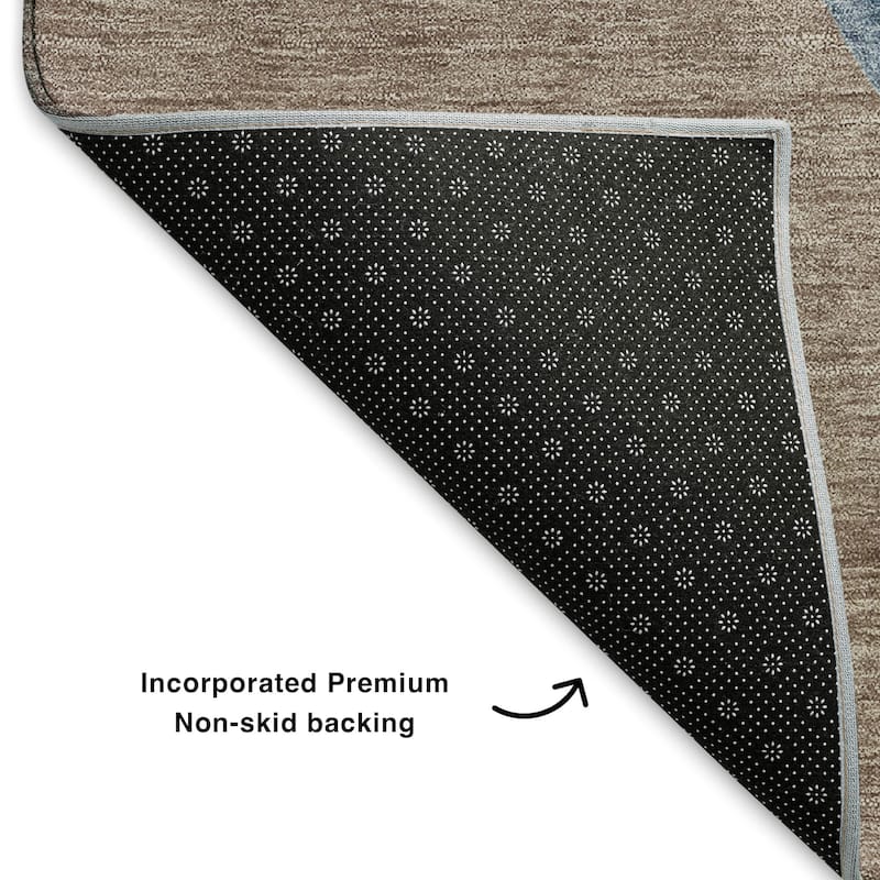 Premium Washable Super Soft Winter Holiday Snowman Mayfield Rug