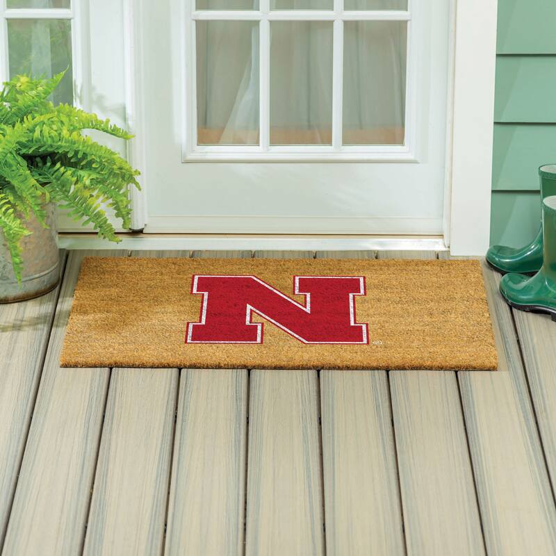 University of Nebraska Full Color Indoor/Outdoor Coir Mat