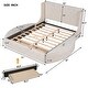 preview thumbnail 6 of 19, Queen Upholstered Platform Bed with 1 Drawer,2 Side Storage Stool