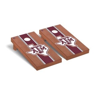 Texas A&M University Aggies Rosewood Stained Stripe Cornhole Board Set -