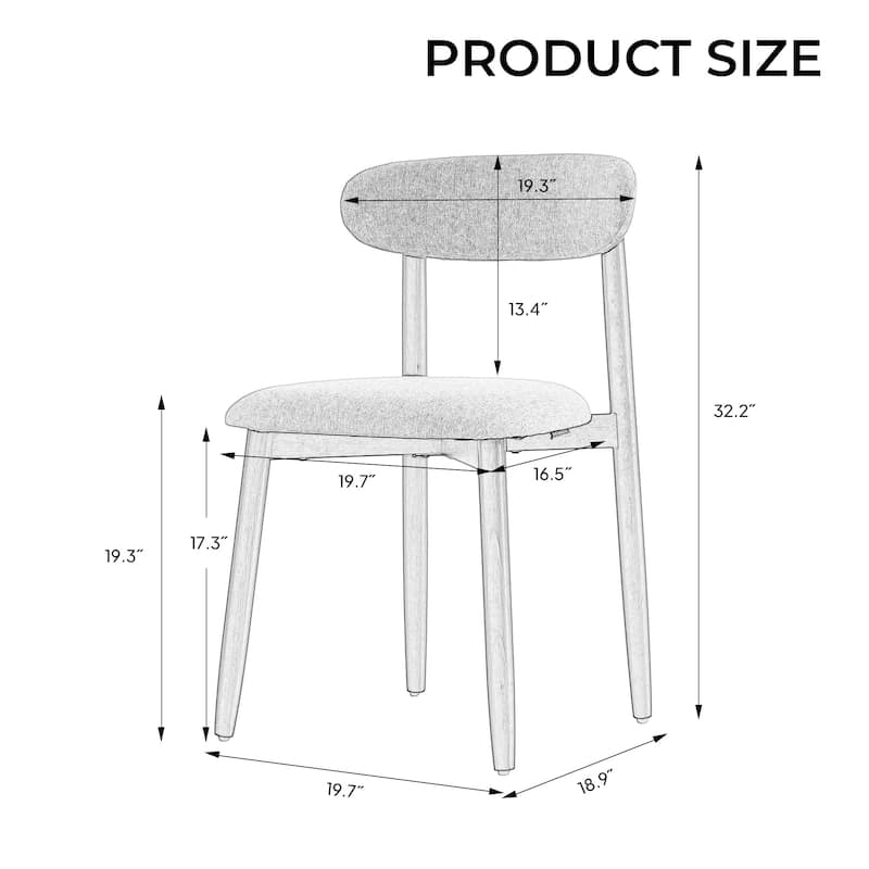Modern Upholstered Linen Kitchen Dining Chair