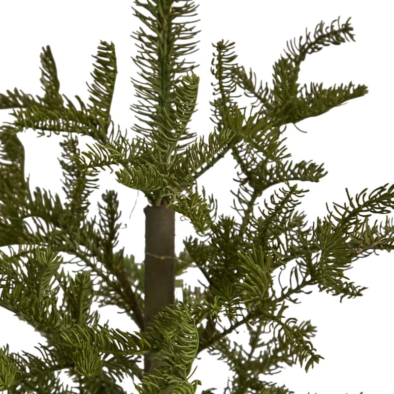 4.5ft. Pre-Lit Christmas Pine Artificial Tree in Decorative Planter - Charming Holiday X-Mas Accent