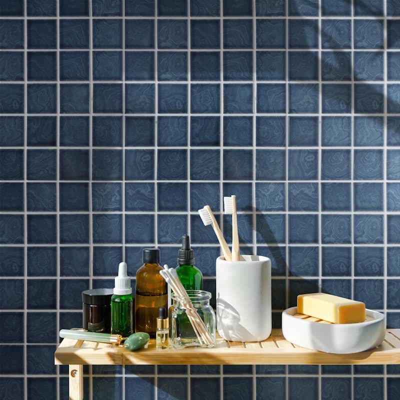 Merola Tile Resort Beach Blue 12" x 12" Porcelain Floor and Wall Tile