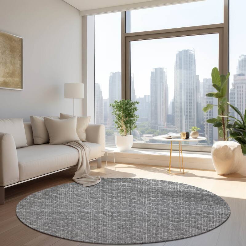 Alsiva Abstract Shapes Weather Resistant Timeless Fusion Outdoor Rug