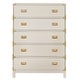 preview thumbnail 9 of 23, Kedric 5-Drawer Gold Accent Chest by iNSPIRE Q Bold