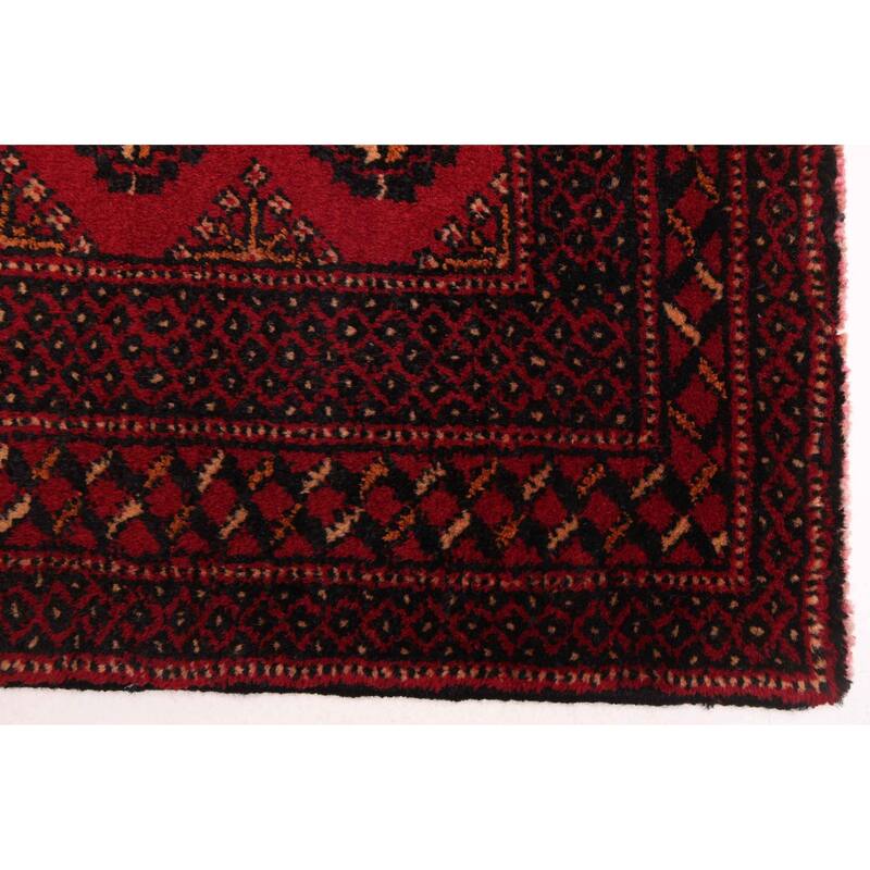 ECARPETGALLERY Hand-knotted Teimani Red Wool Rug - 3'5 x 6'5