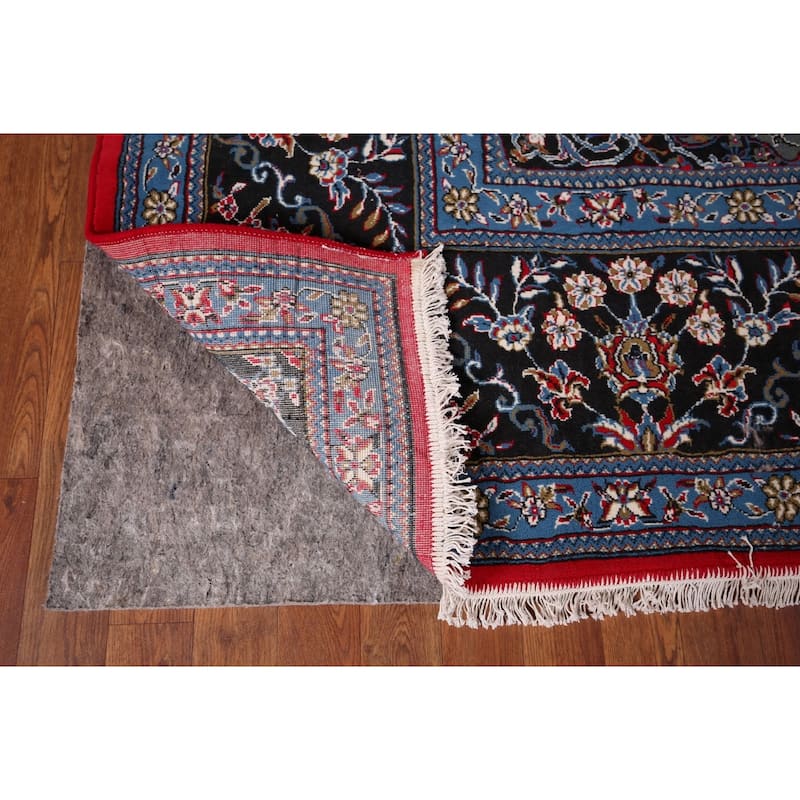 Red Medallion Kashan Turkish Rug Machine-Made Oriental Carpet - 9'9" x 13'1"