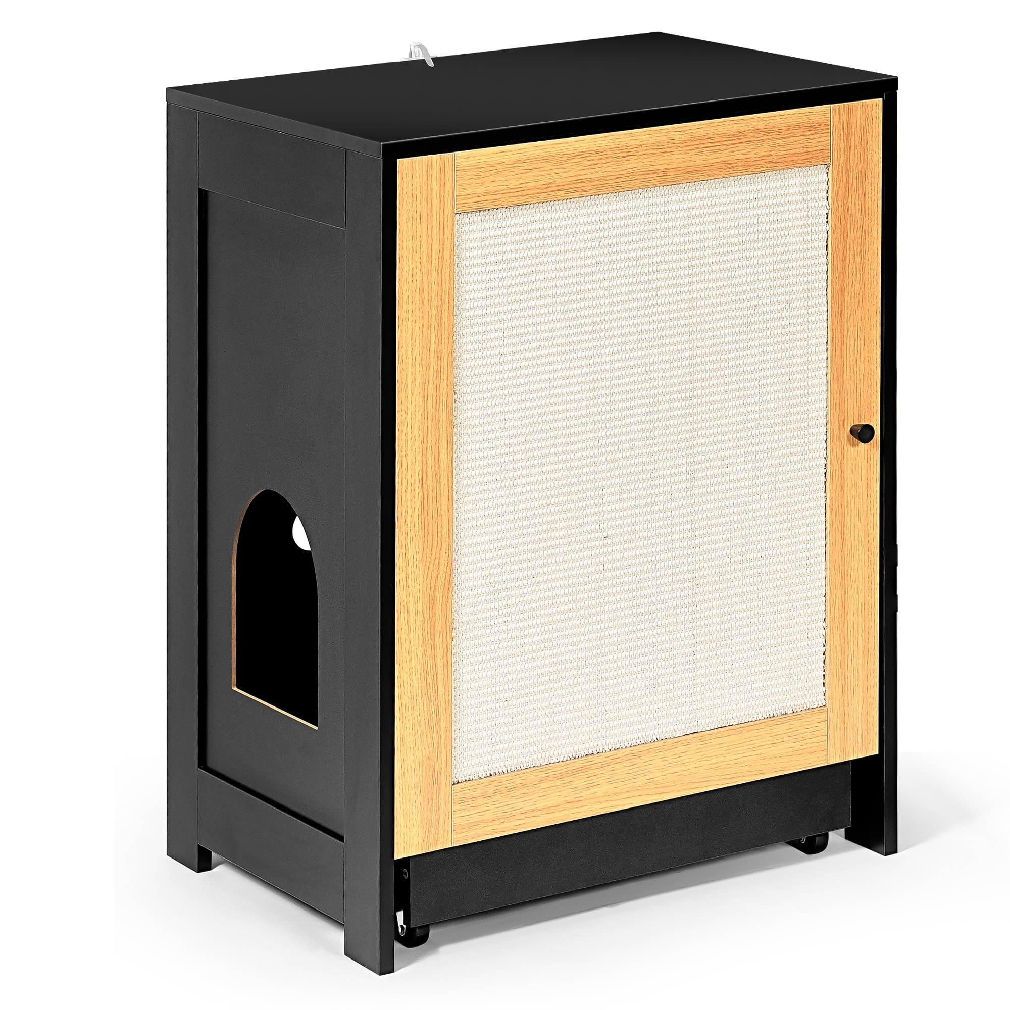 31-in Sisal Scratch Door Particle Board Cat Litter Box Enclosure