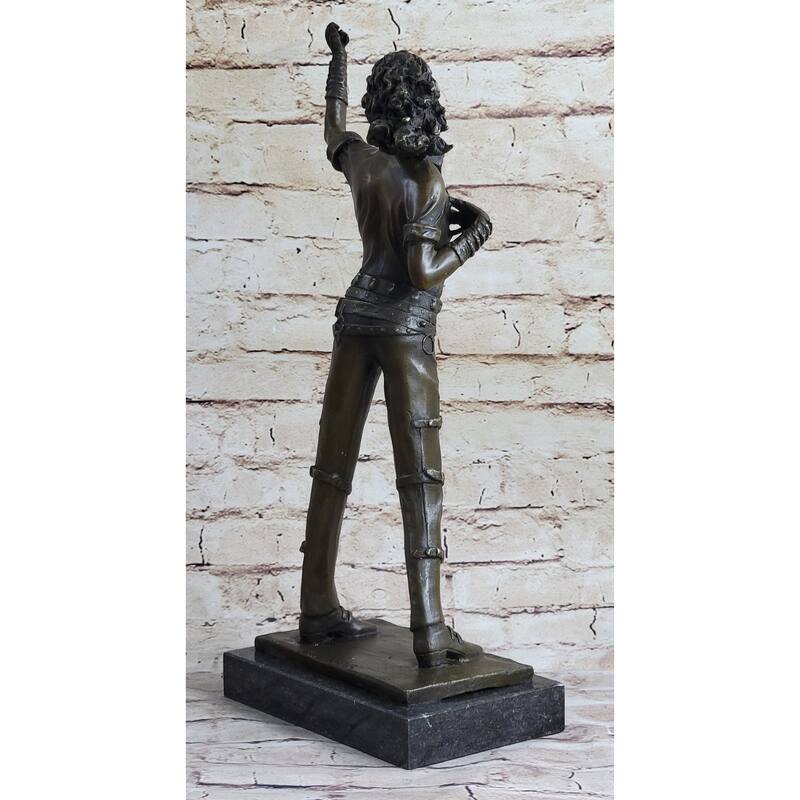 Handmade Bronze Statue Young Michael Jackson Musician Sculpture Gift