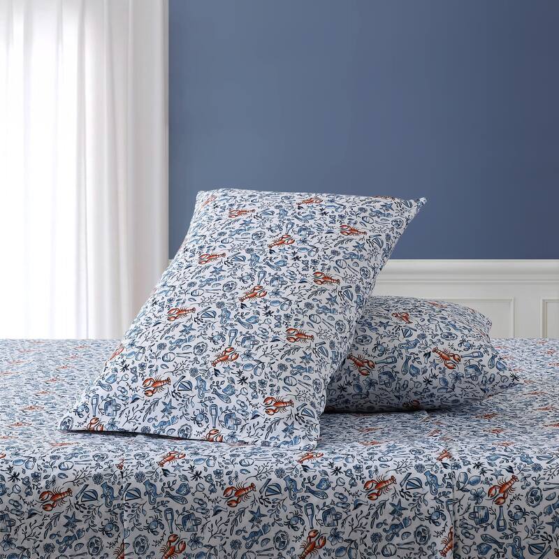 Nautica Printed Cooling Bed Sheet Sets