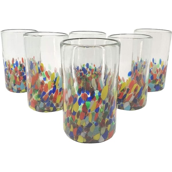 Plastic Drinking Glasses Set Of 8 Tumblers Glassware Highball Multicolor 24  Oz