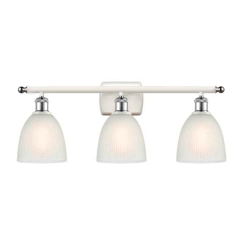 Innovations Lighting Castile 3 Light 26" Wide Bathroom Vanity Light - White and Polished Chrome