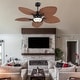 preview thumbnail 9 of 64, 44"/52" Palm Leaf Tropical Ceiling Fan with Light and Remote,Indoor and Outdoor Ceiling Fan,Waterproof